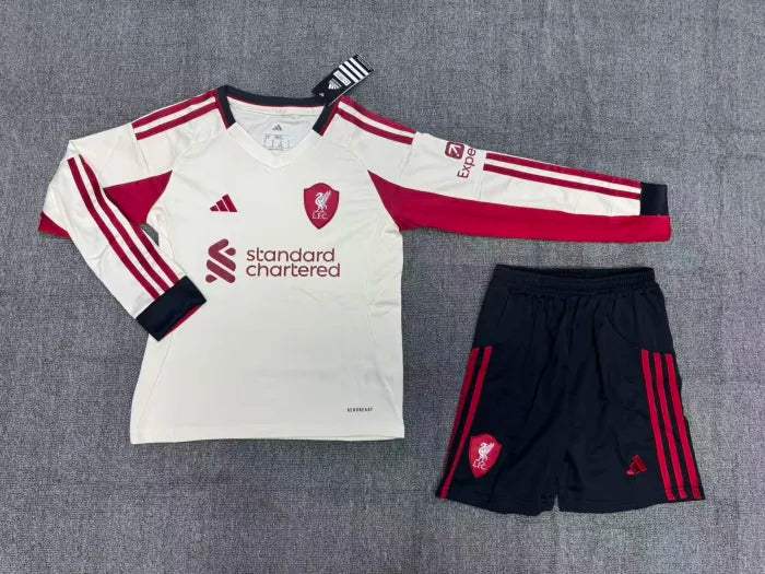 Liverpool Away Long Sleeve Kids Suit 2025/2026
