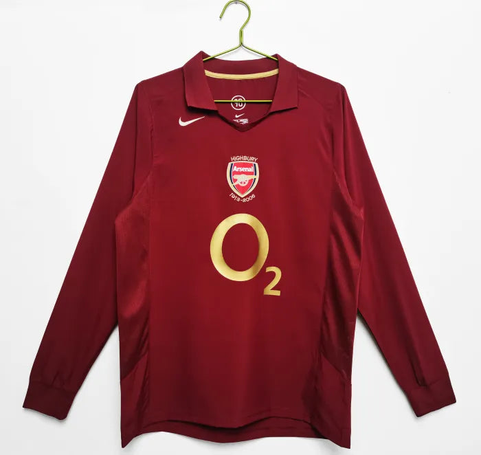 Arsenal Home Long Sleeve Retro Jersey 2005/2006