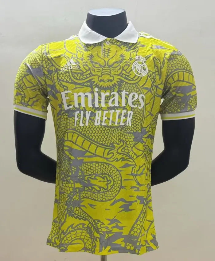 Real Madrid Yellow Dragon Pattern Player Jersey 2025/2026