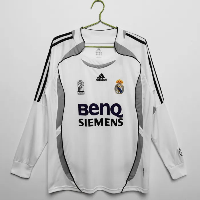 Real Madrid Home Long Sleeve Retro Jersey 2006/2007