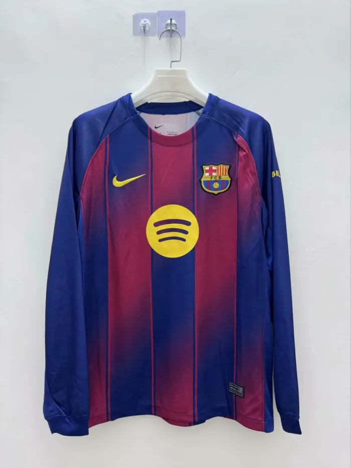Barcelona Man Home Long Sleeve Jersey 2025/2026