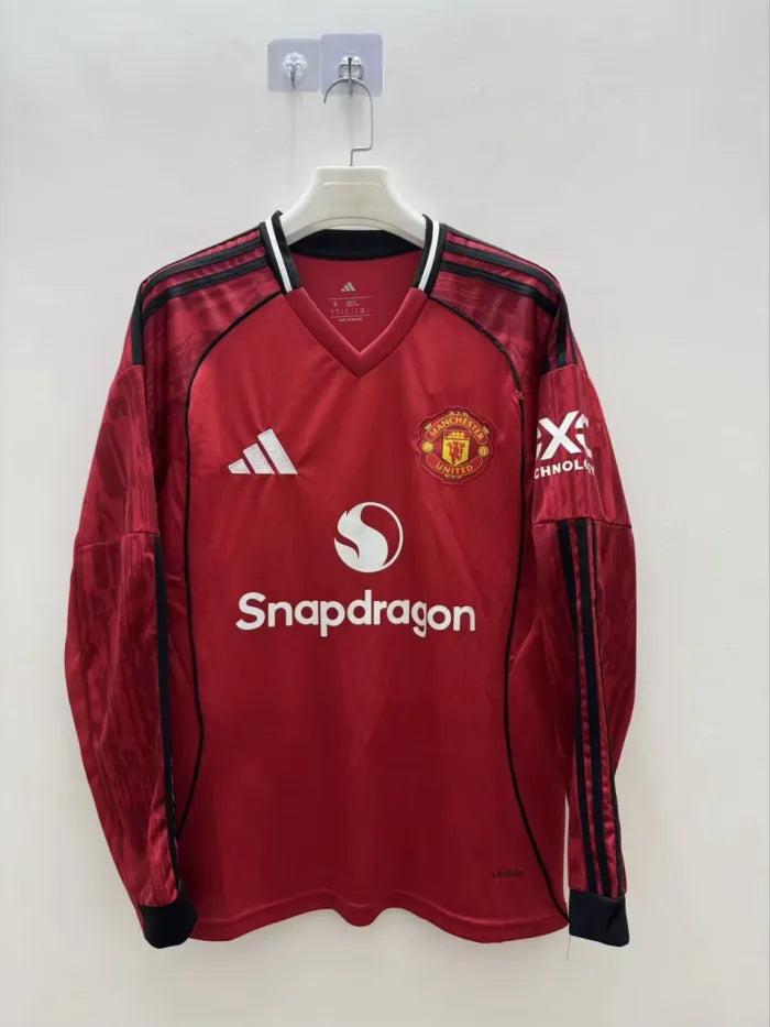 Manchester United Man Home Long Sleeve Jersey 2025/2026