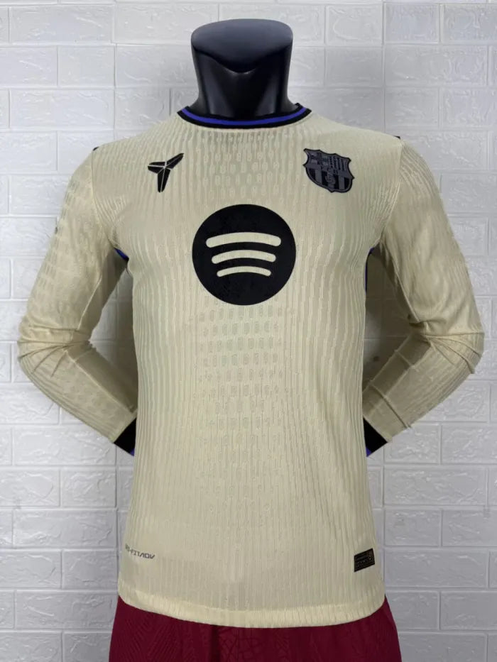 Barcelona Away Player Long Sleeve Jersey 2025/2026