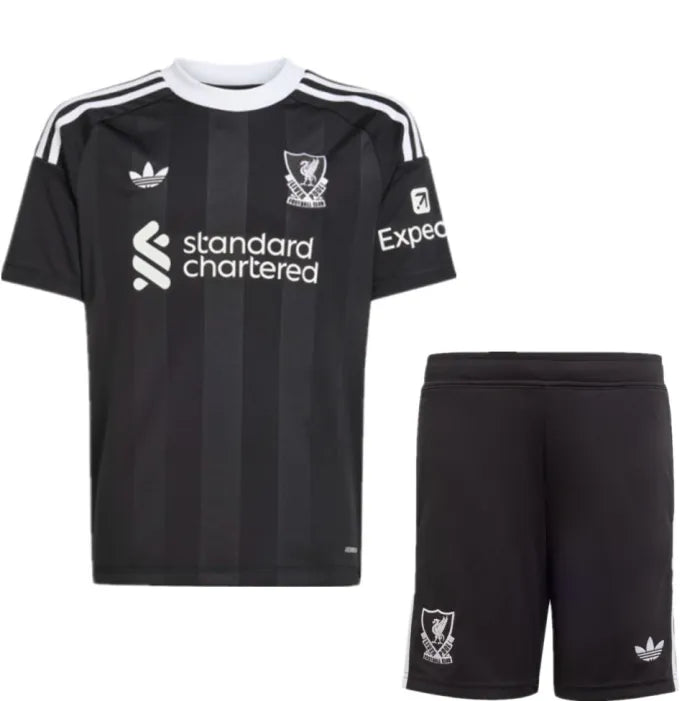 Liverpool Black Goalkeeper Kids Suit 2025/2026
