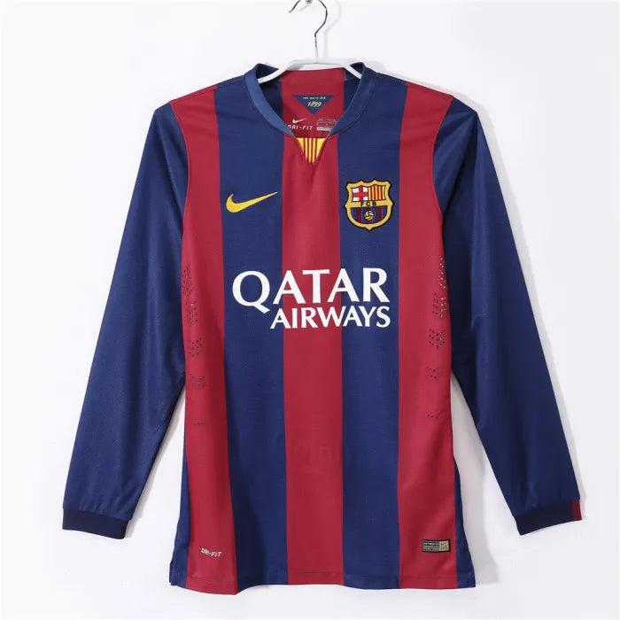 Barcelona Home Long Sleeve Retro Jersey 2014/2015
