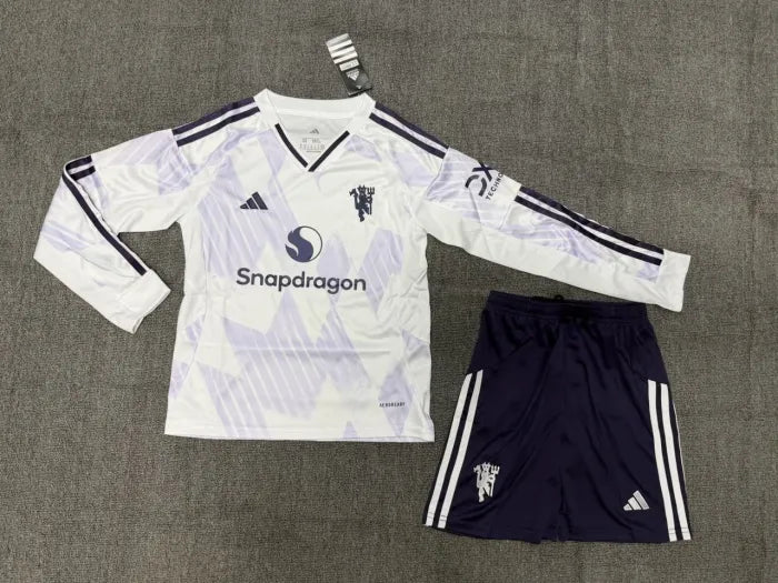 Manchester United Away Long Sleeve Kids Suit 2025/2026