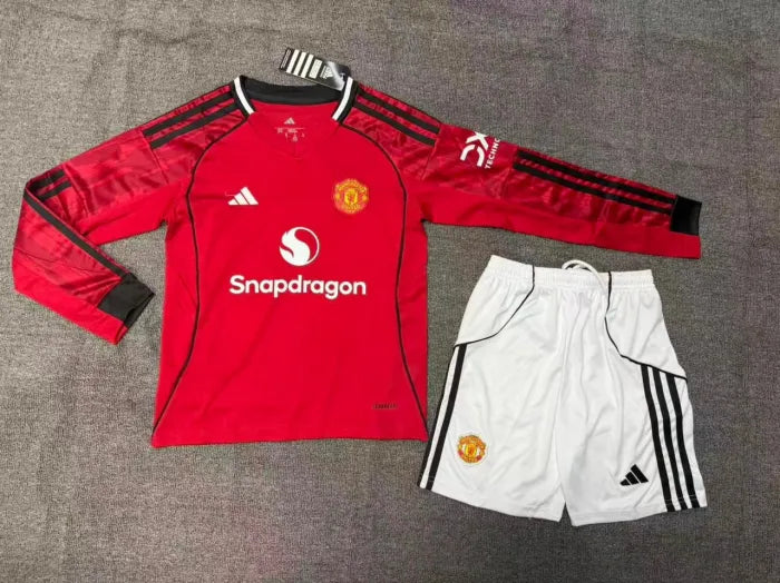 Manchester United Home Long Sleeve Kids Suit 2025/2026