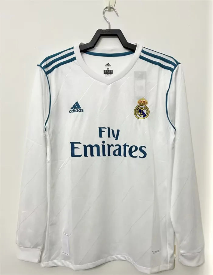Real Madrid Home Retro Long Sleeves Jersey 2017/2018