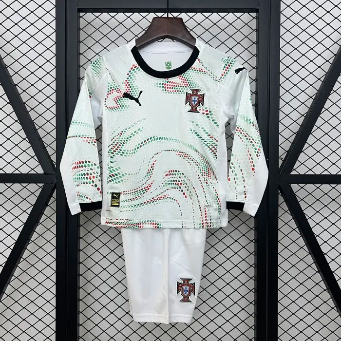 Portugal 2025 Away Long Sleeve Kids Suit